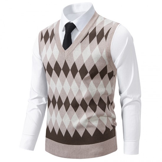 2025 Autumn and Winter New Men's Fashionable Plush Casual Vest: Loose Pullover, Youth Waistcoat