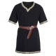 New Men's Medieval Costume: Halloween Knight Pirate Retro Viking Short-sleeved Long Shirt