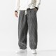 2025 Autumn/Winter New Men's Straight-Leg Skinny Pants: Harem Pants, Corduroy Oversized-style Loose Casual Pants